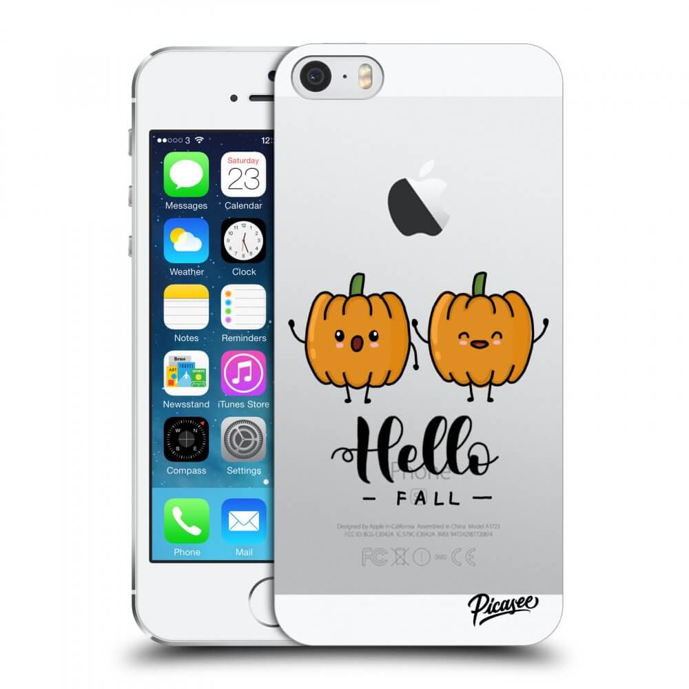 Apple iPhone 5/5S/SE Hülle - Transparentes Silikon - Hallo Fall