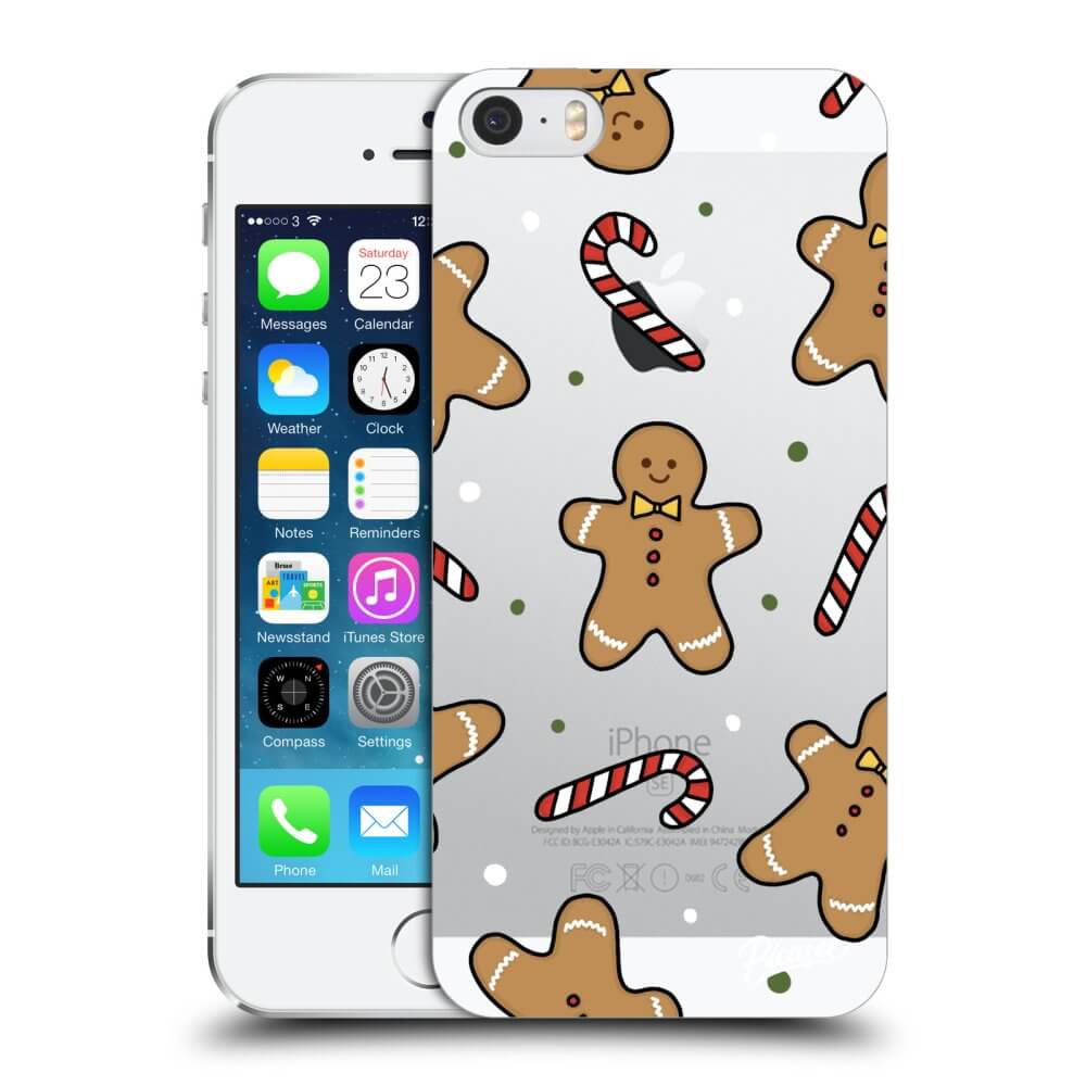 Apple iPhone 5/5S/SE Hülle - Transparentes Silikon - Gingerbread