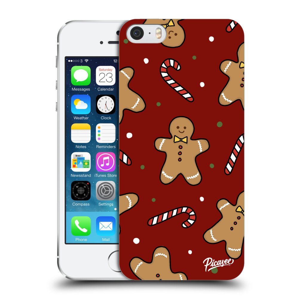 Apple iPhone 5/5S/SE Hülle - Transparentes Silikon - Gingerbread 2