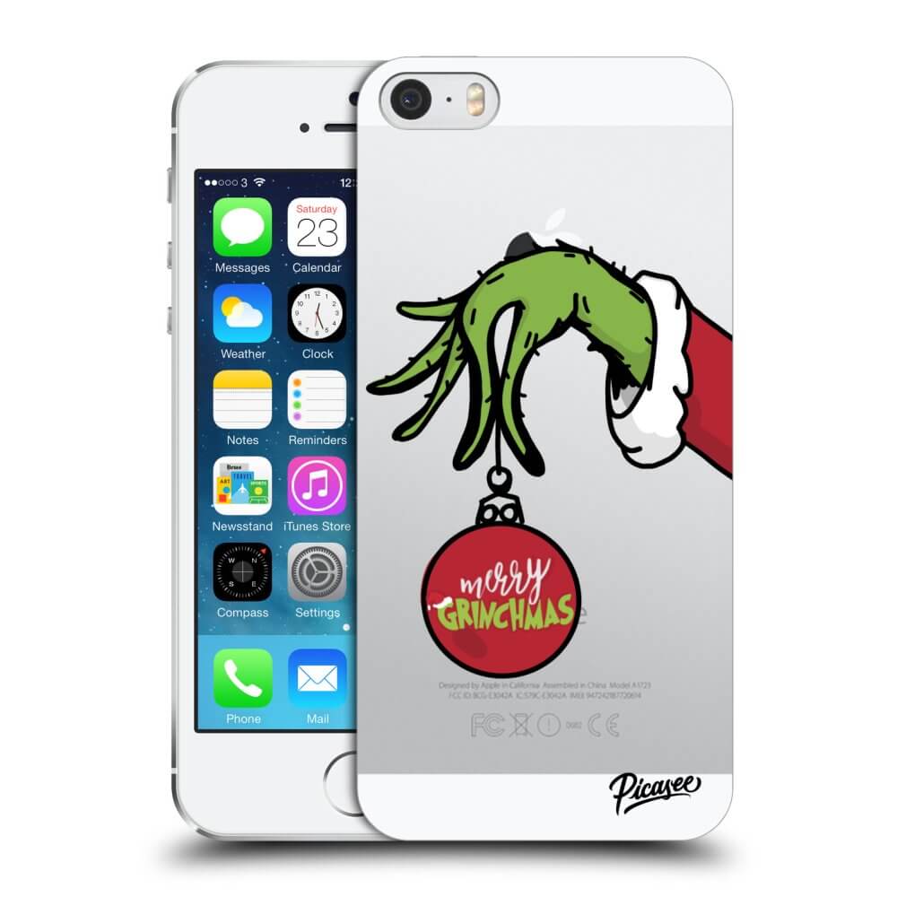 Apple iPhone 5/5S/SE Hülle - Transparentes Silikon - Grinch