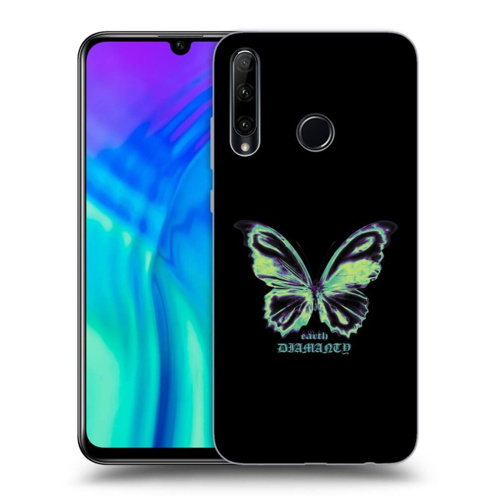 Honor 20 Lite Hülle - Transparentes Silikon - Diamanty Blue