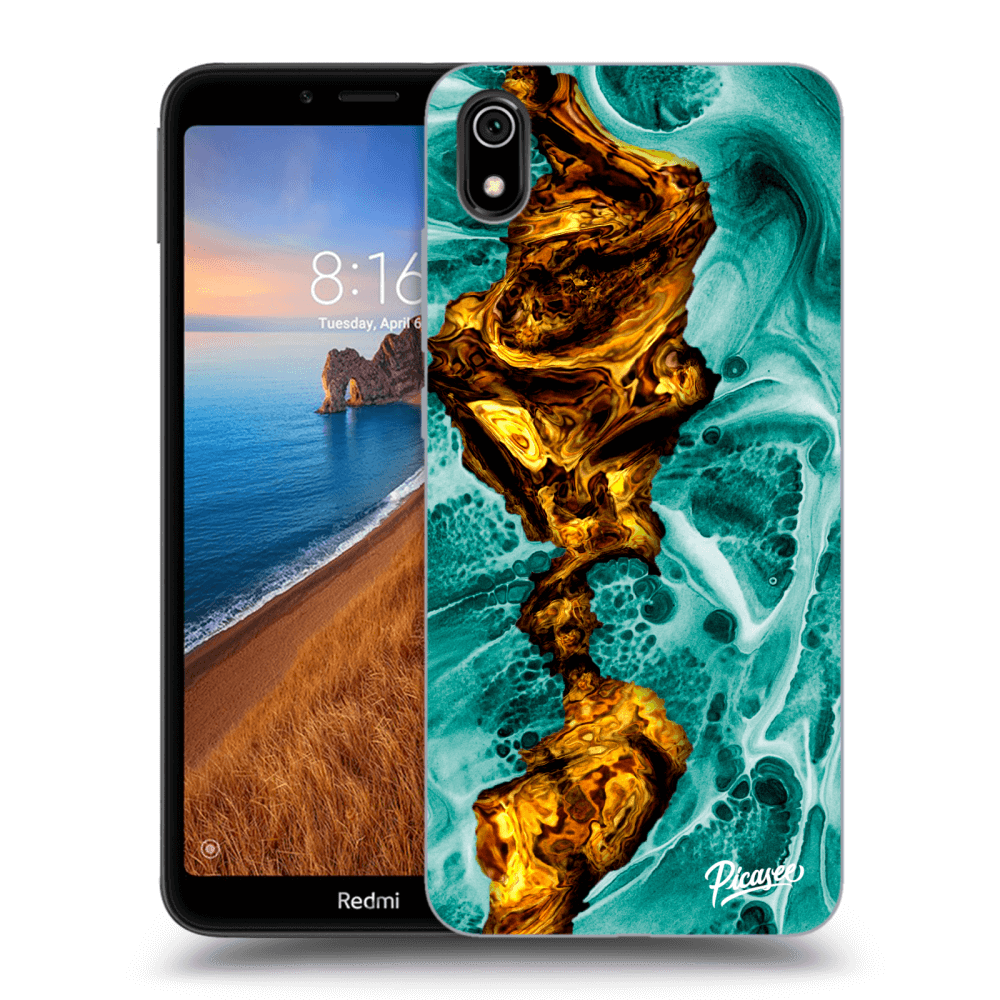 Xiaomi Redmi 7A Hülle - Transparentes Silikon - Goldsky