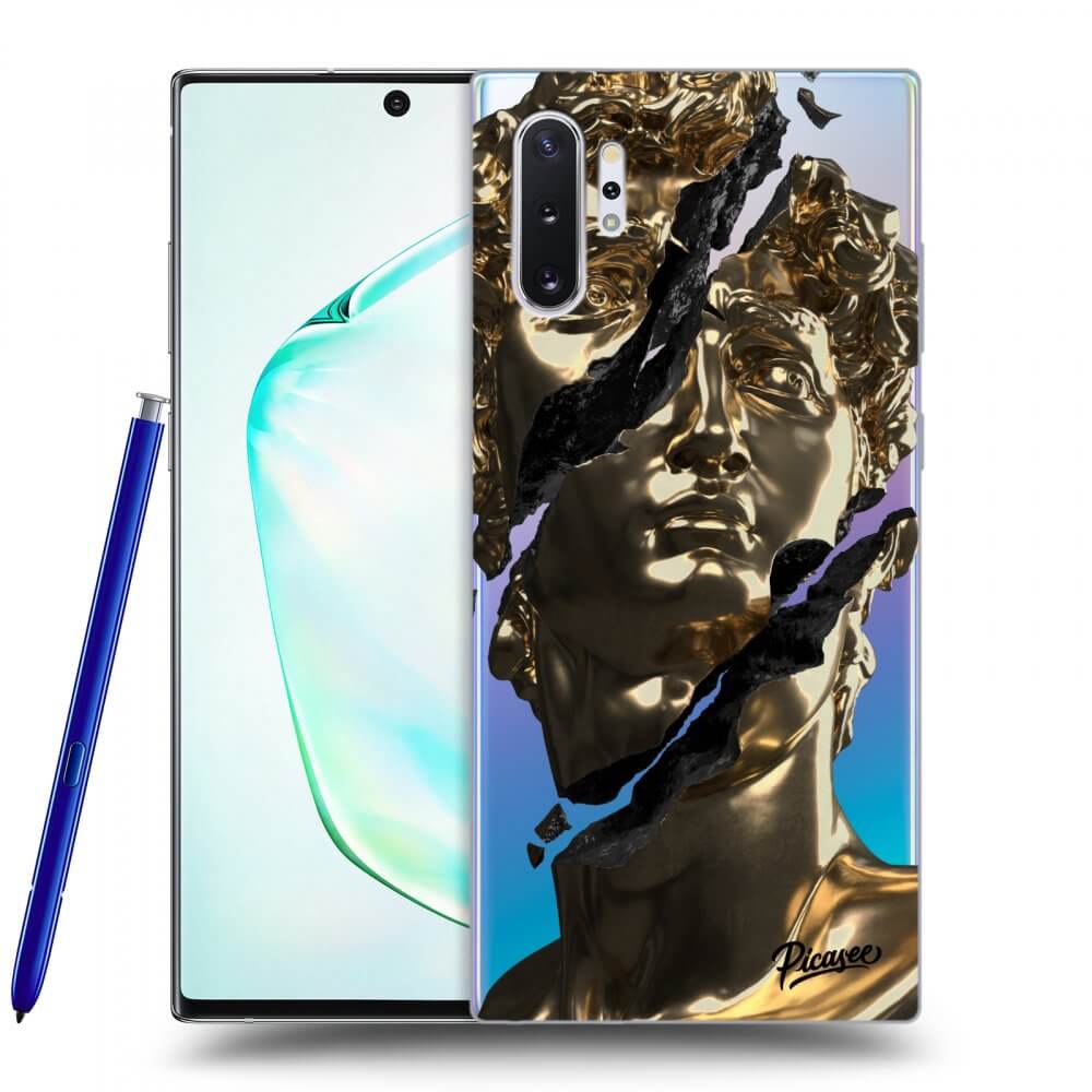 Samsung Galaxy Note 10+ N975F Hülle - Transparentes Silikon - Golder