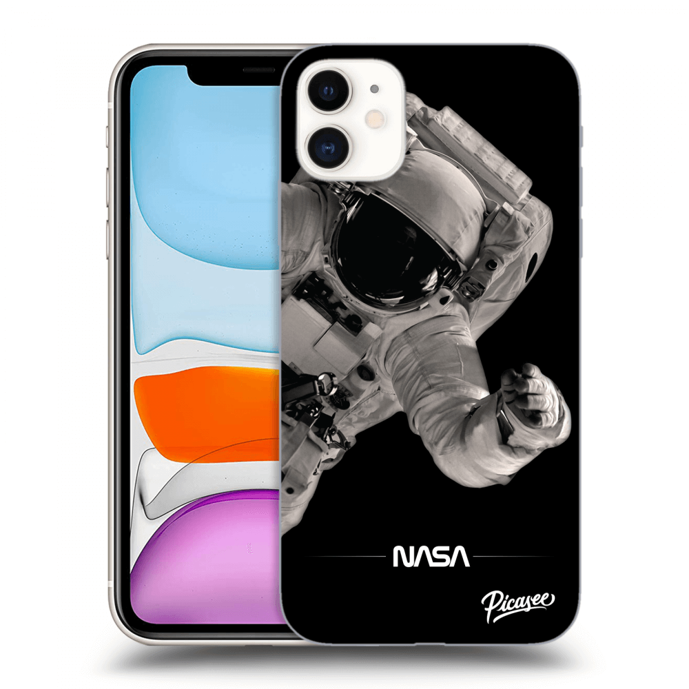 Apple iPhone 11 Hülle - Schwarzes Silikon - Astronaut Big