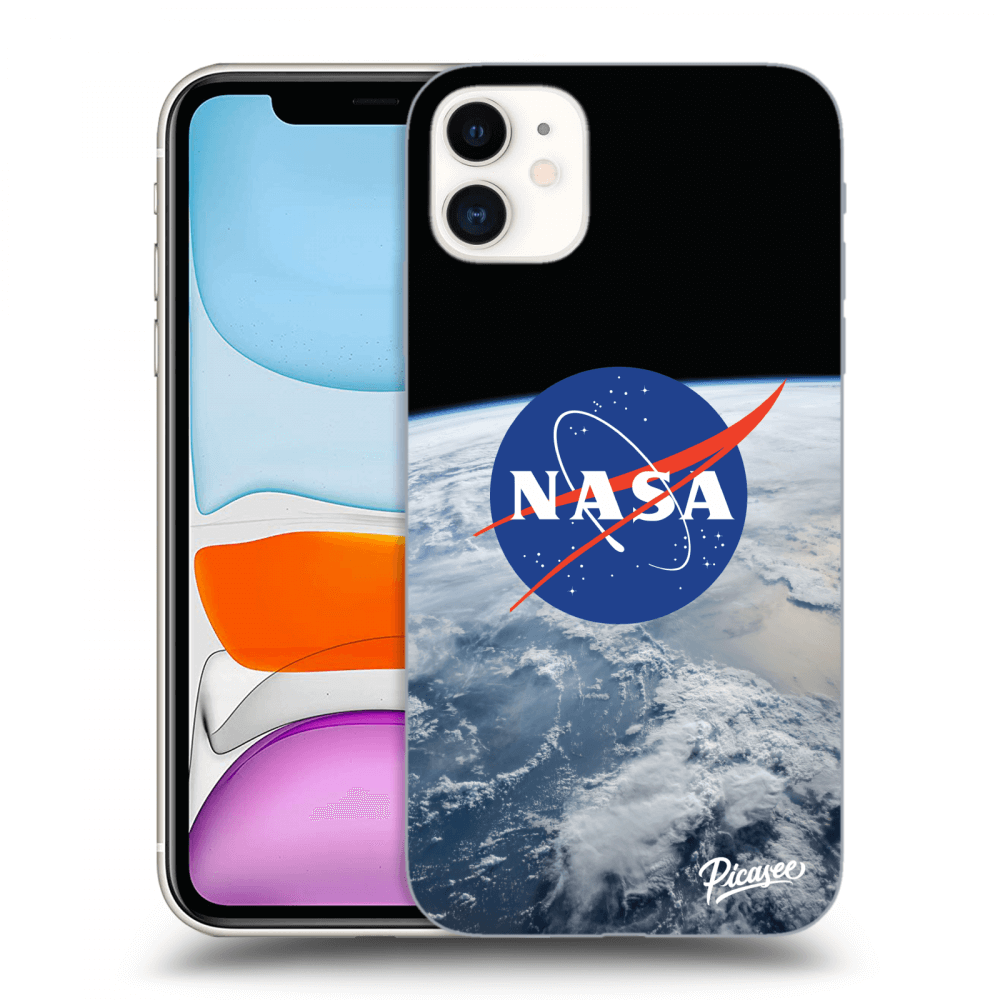 Apple iPhone 11 Hülle - Schwarzes Silikon - Nasa Earth