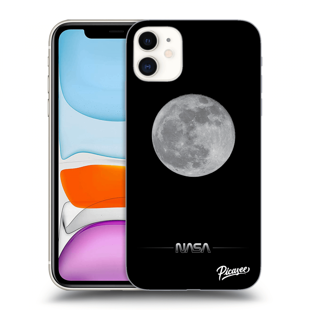 Apple iPhone 11 Hülle - Schwarzes Silikon - Moon Minimal