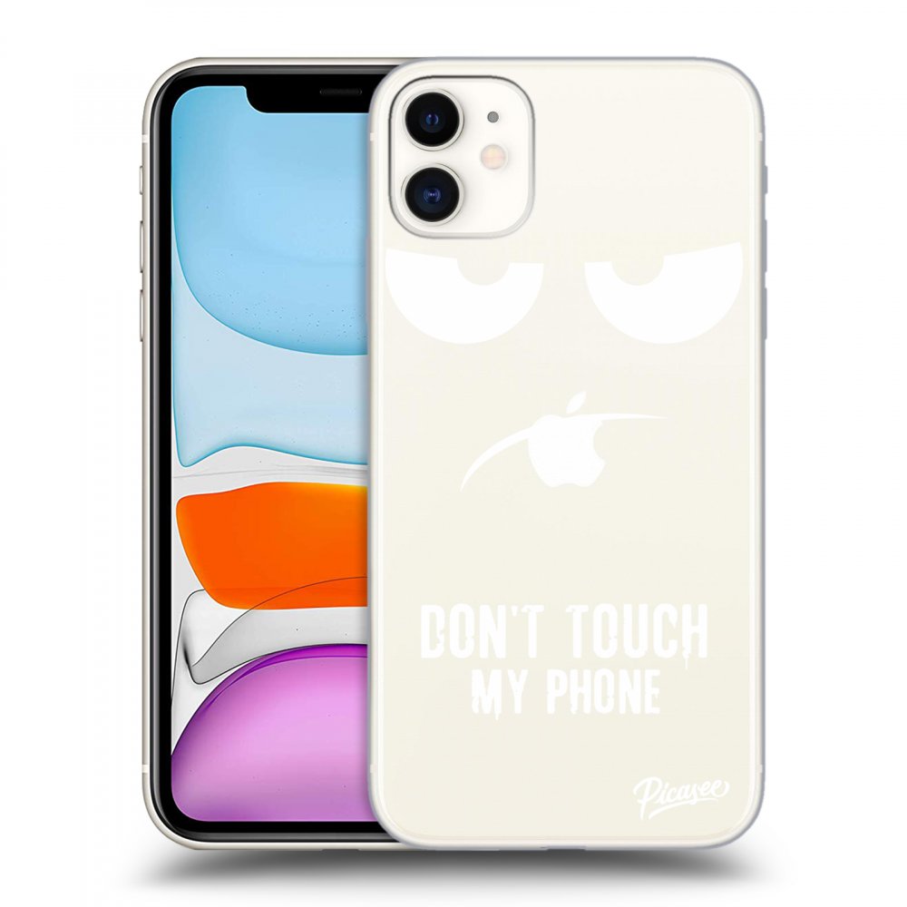 Apple IPhone 11 Hülle - Transparentes Silikon - Don't Touch My Phone