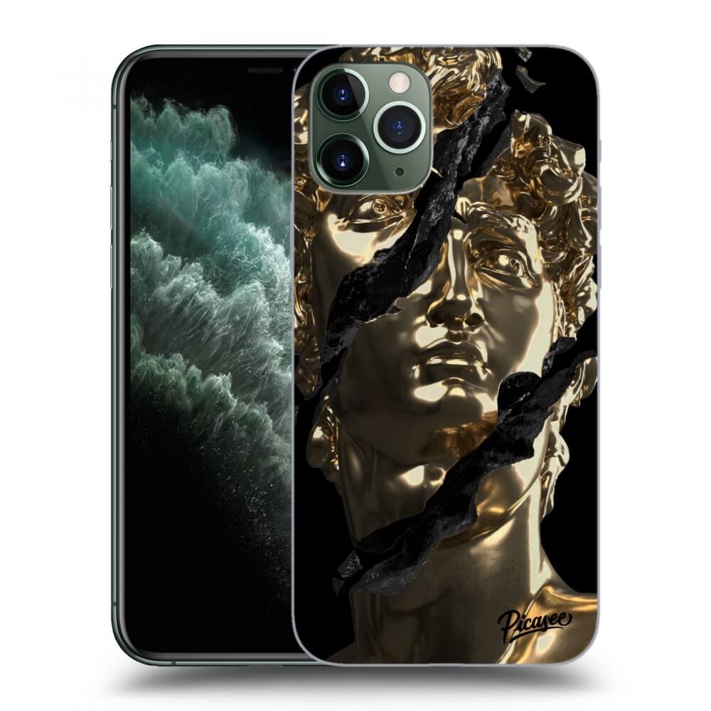 Apple IPhone 11 Pro Max Hülle - Schwarzes Silikon - Golder