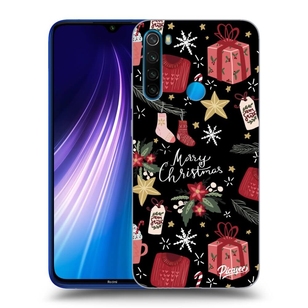 Xiaomi Redmi Note 8 Hülle - Schwarzes Silikon - Christmas