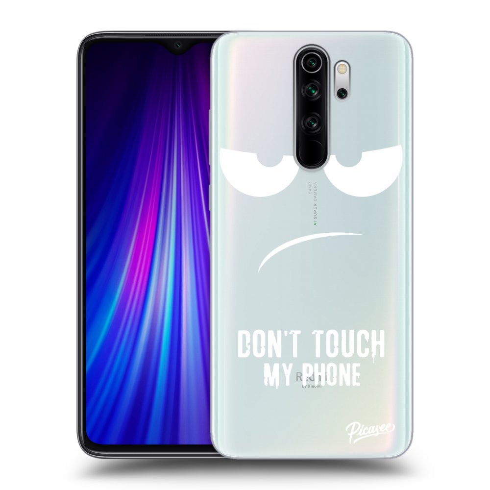 Xiaomi Redmi Note 8 Pro Hülle - Transparentes Silikon - Don't Touch My Phone