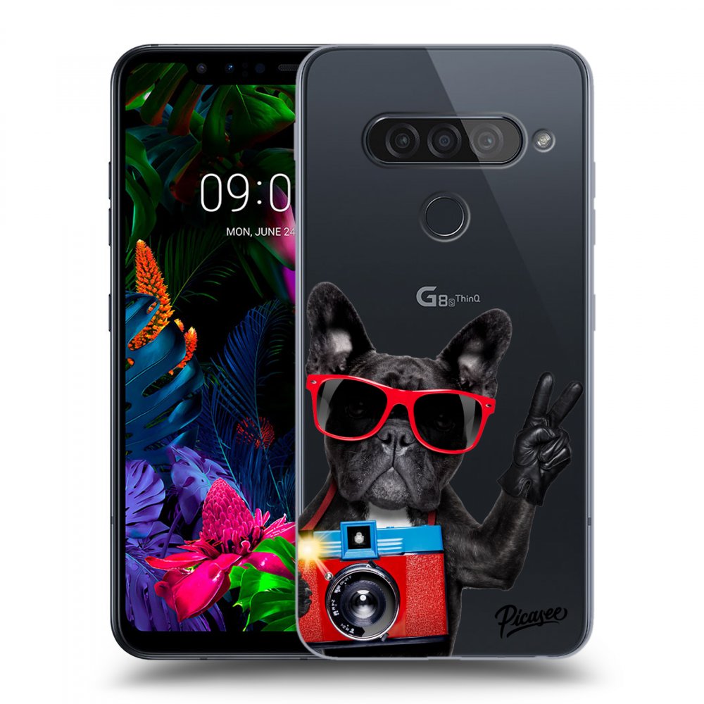 LG G8s ThinQ Hülle - Transparentes Silikon - Französische Bulldogge