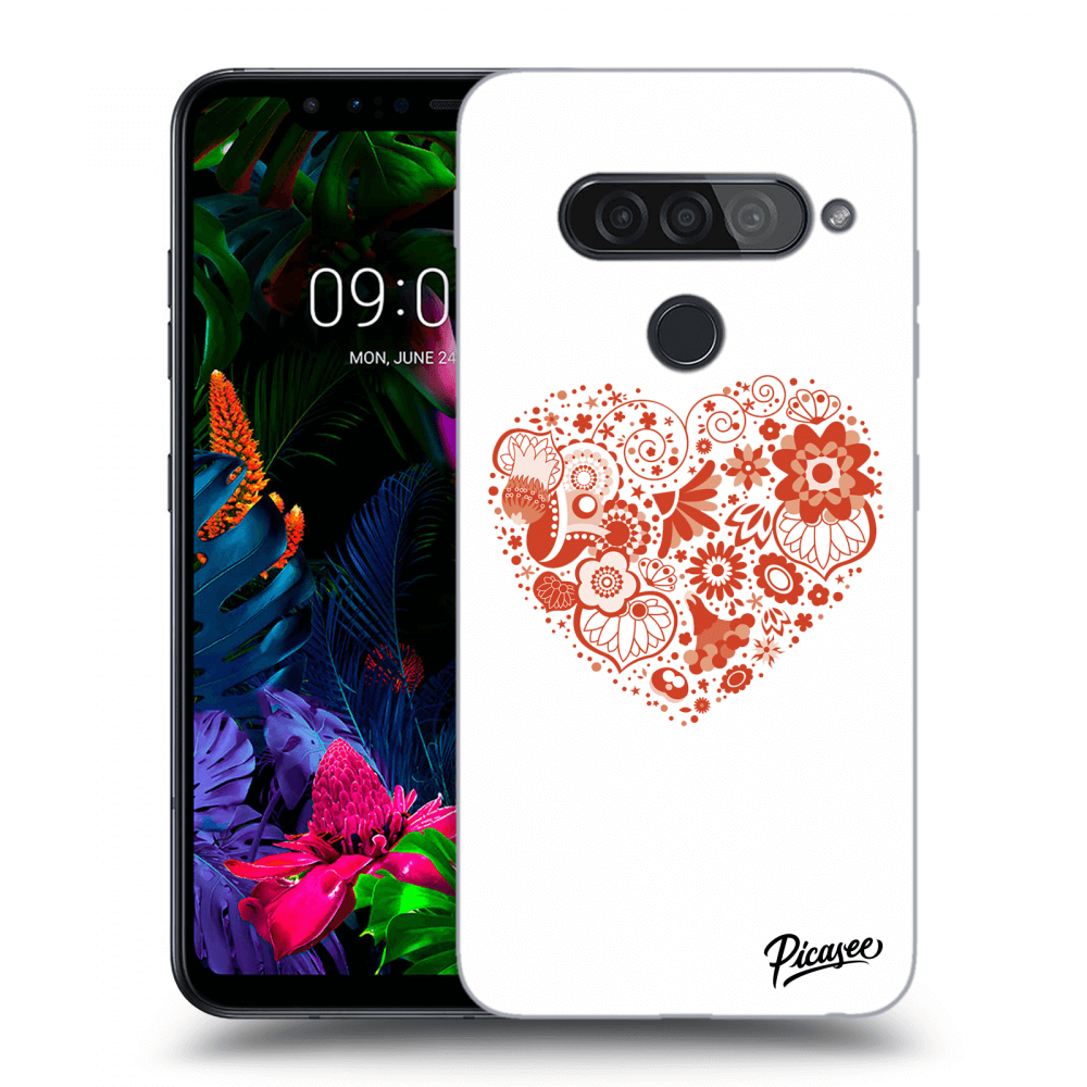 LG G8s ThinQ Hülle - Transparentes Silikon - Big Heart