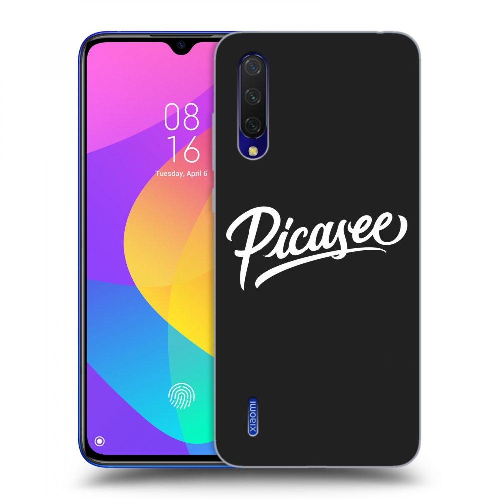 Xiaomi Mi 9 Lite Hülle - Schwarzes Silikon - Picasee - White