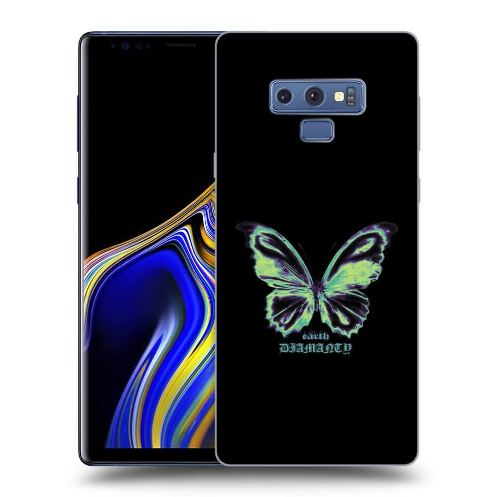 Samsung Galaxy Note 9 N960F Hülle - Schwarzes Silikon - Diamanty Blue