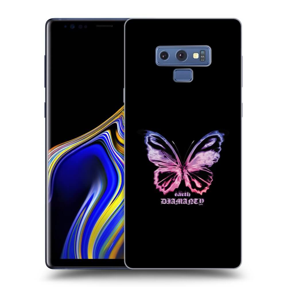 Samsung Galaxy Note 9 N960F Hülle - Schwarzes Silikon - Diamanty Purple