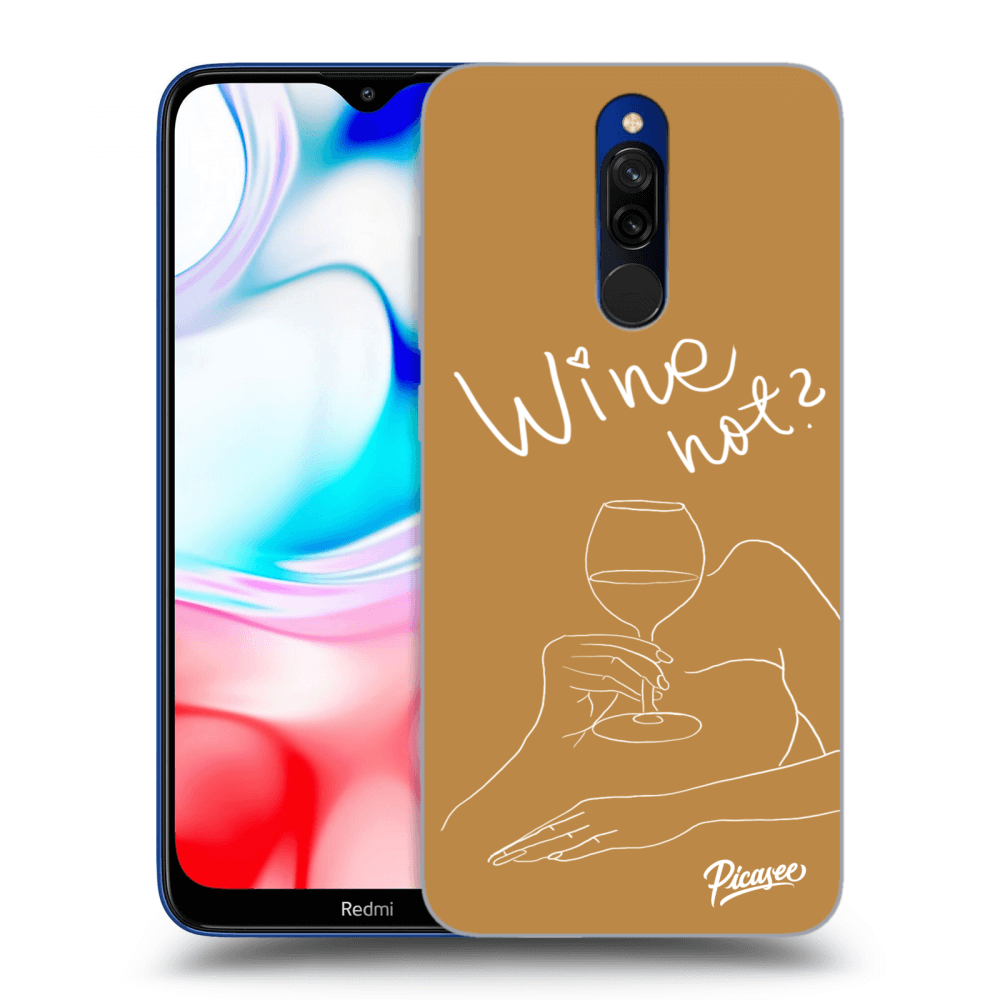 Xiaomi Redmi 8 Hülle - Transparentes Silikon - Wine Not