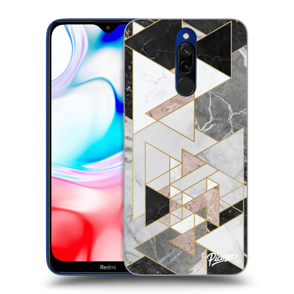 Xiaomi Redmi 8 Hülle - Transparentes Silikon - Light Geometry