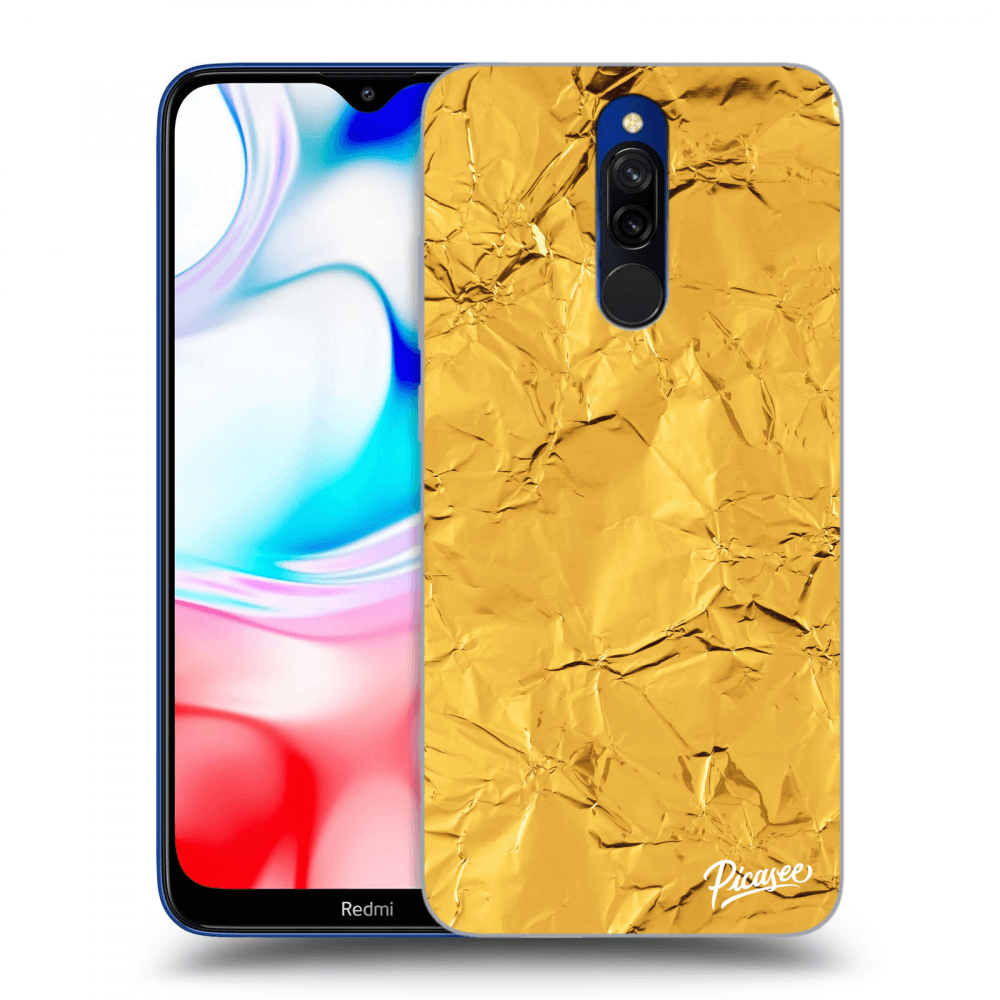 Xiaomi Redmi 8 Hülle - Transparentes Silikon - Gold