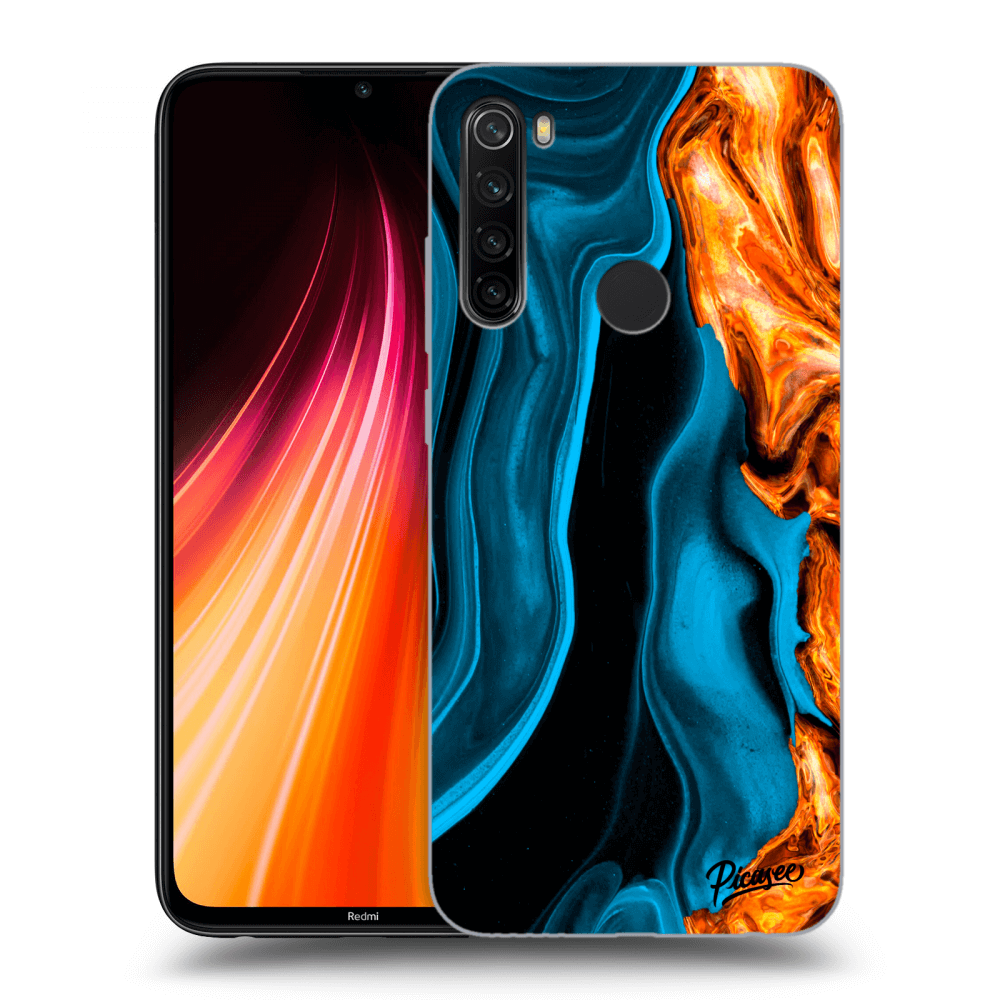 Xiaomi Redmi Note 8T Hülle - Transparentes Silikon - Gold Blue