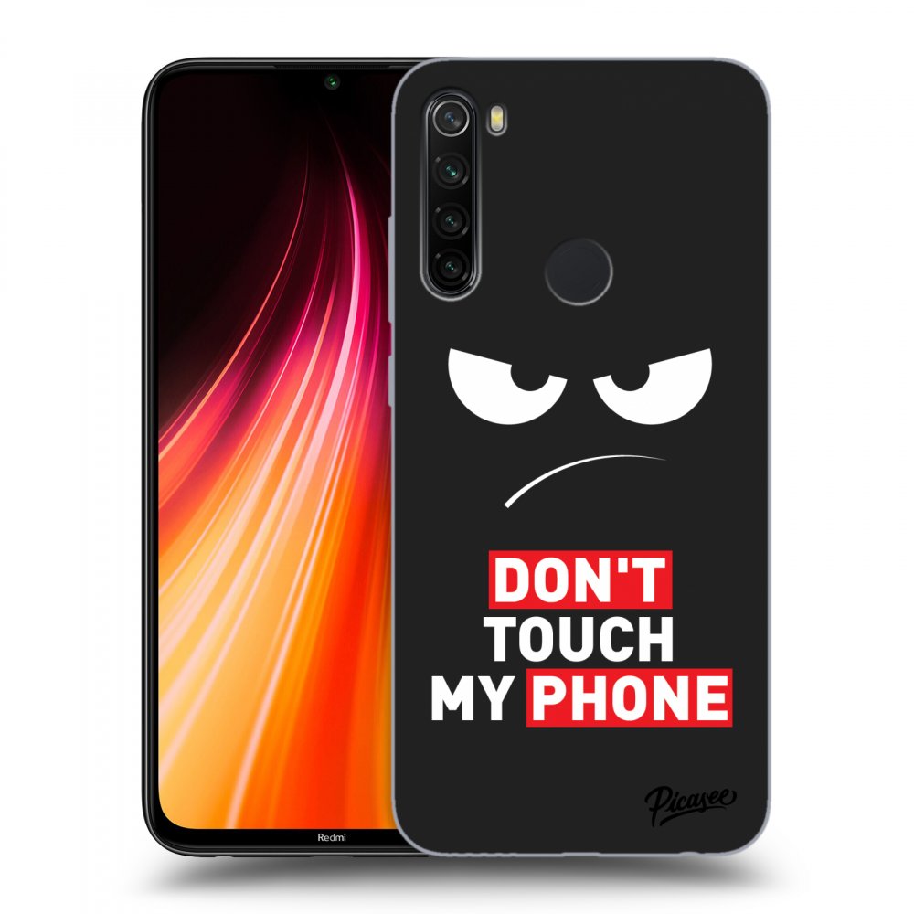 Xiaomi Redmi Note 8T Hülle - Schwarzes Silikon - Angry Eyes - Transparent