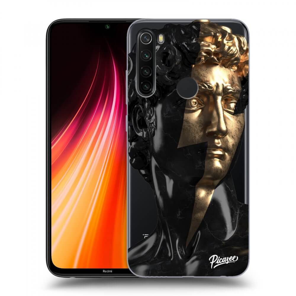 Xiaomi Redmi Note 8T Hülle - Transparentes Silikon - Wildfire - Black