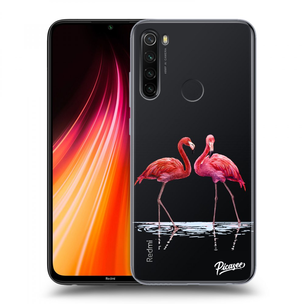 Xiaomi Redmi Note 8T Hülle - Transparentes Silikon - Flamingos Zu Zweit