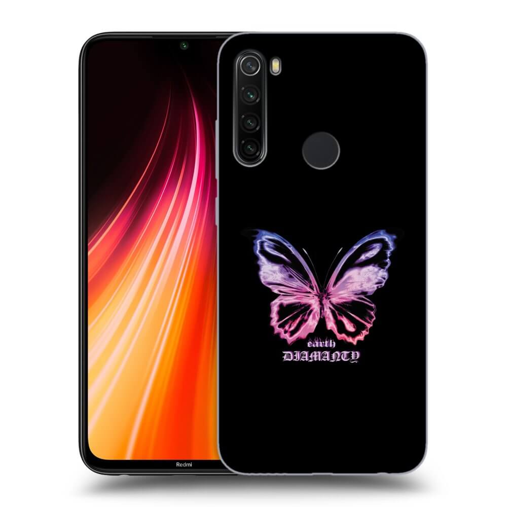 Xiaomi Redmi Note 8T Hülle - Schwarzes Silikon - Diamanty Purple