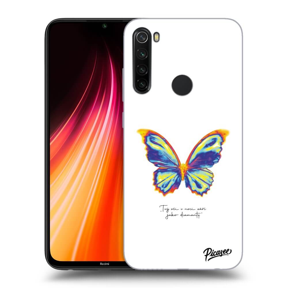 Xiaomi Redmi Note 8T Hülle - Schwarzes Silikon - Diamanty White