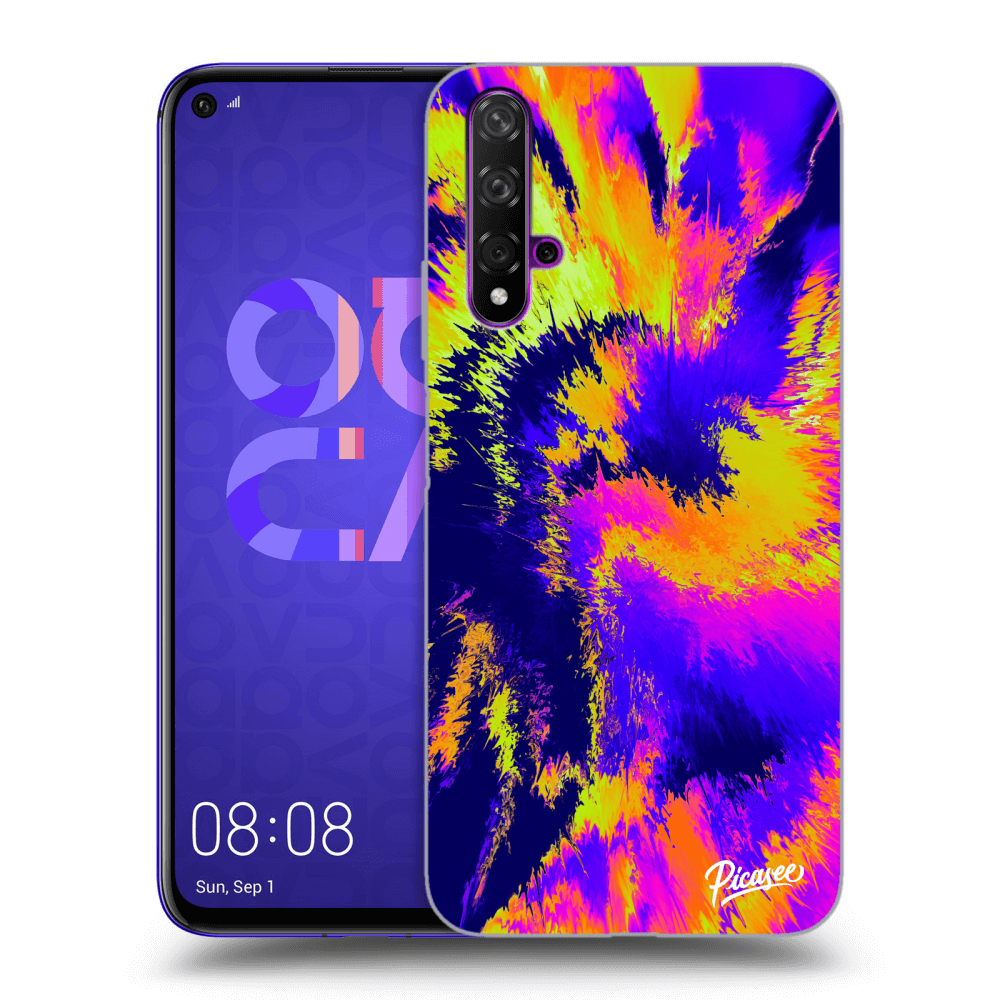 Huawei Nova 5T Hülle - Transparentes Silikon - Burn