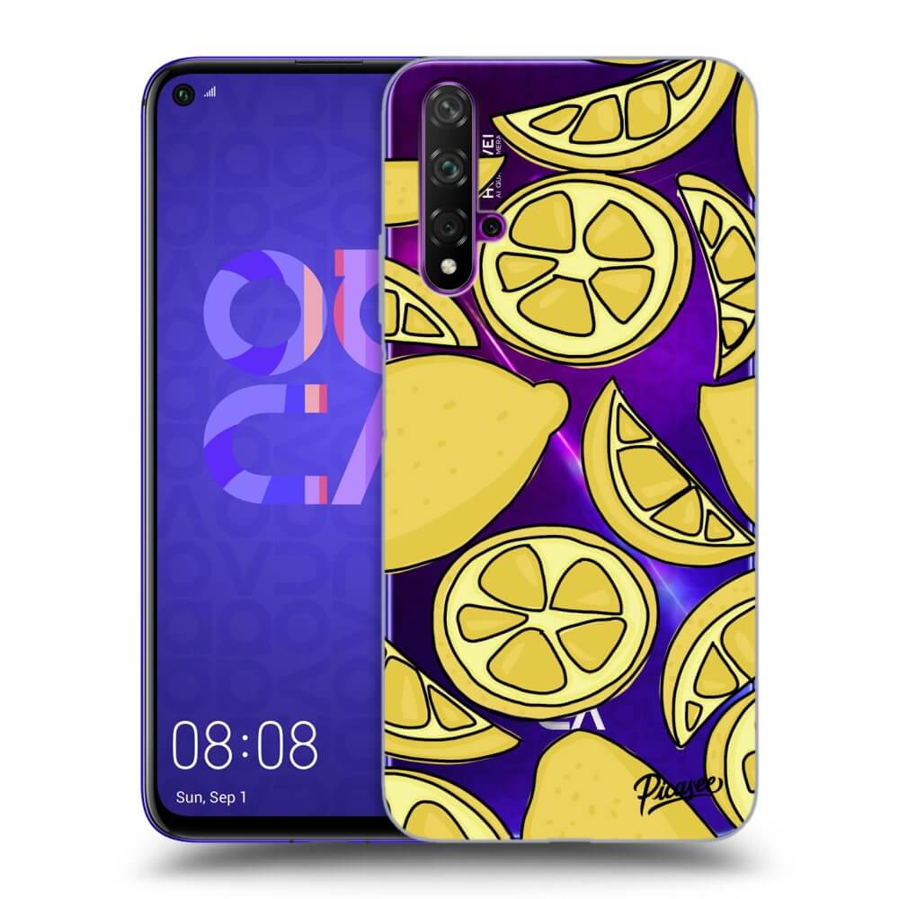 Huawei Nova 5T Hülle - Transparentes Silikon - Lemon