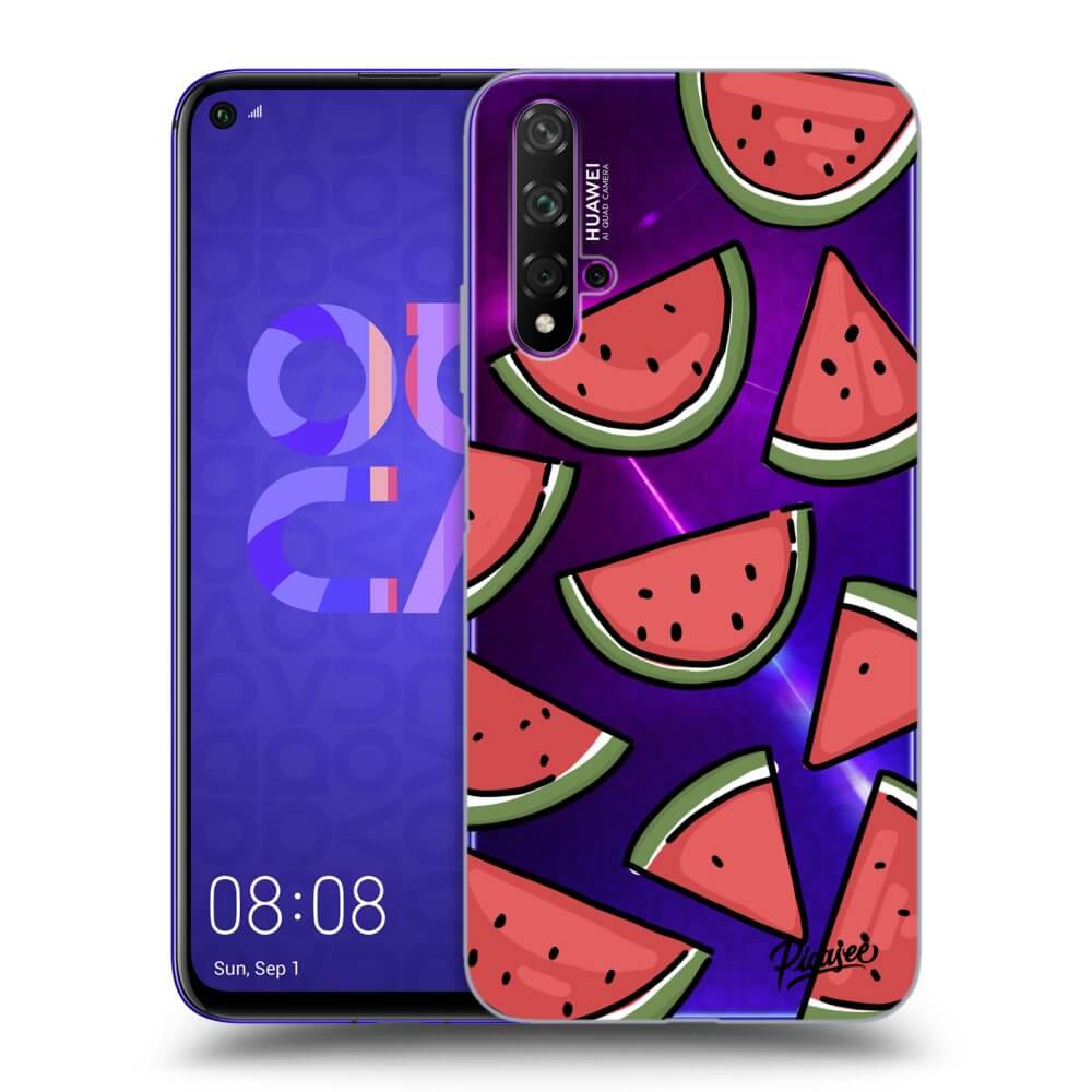 Huawei Nova 5T Hülle - Transparentes Silikon - Melone