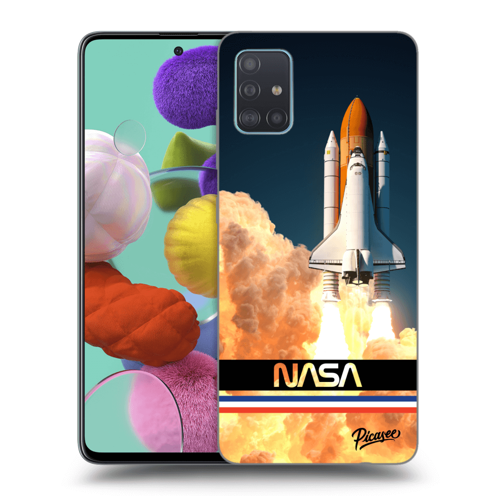 Samsung Galaxy A51 A515F Hülle - Transparentes Silikon - Space Shuttle