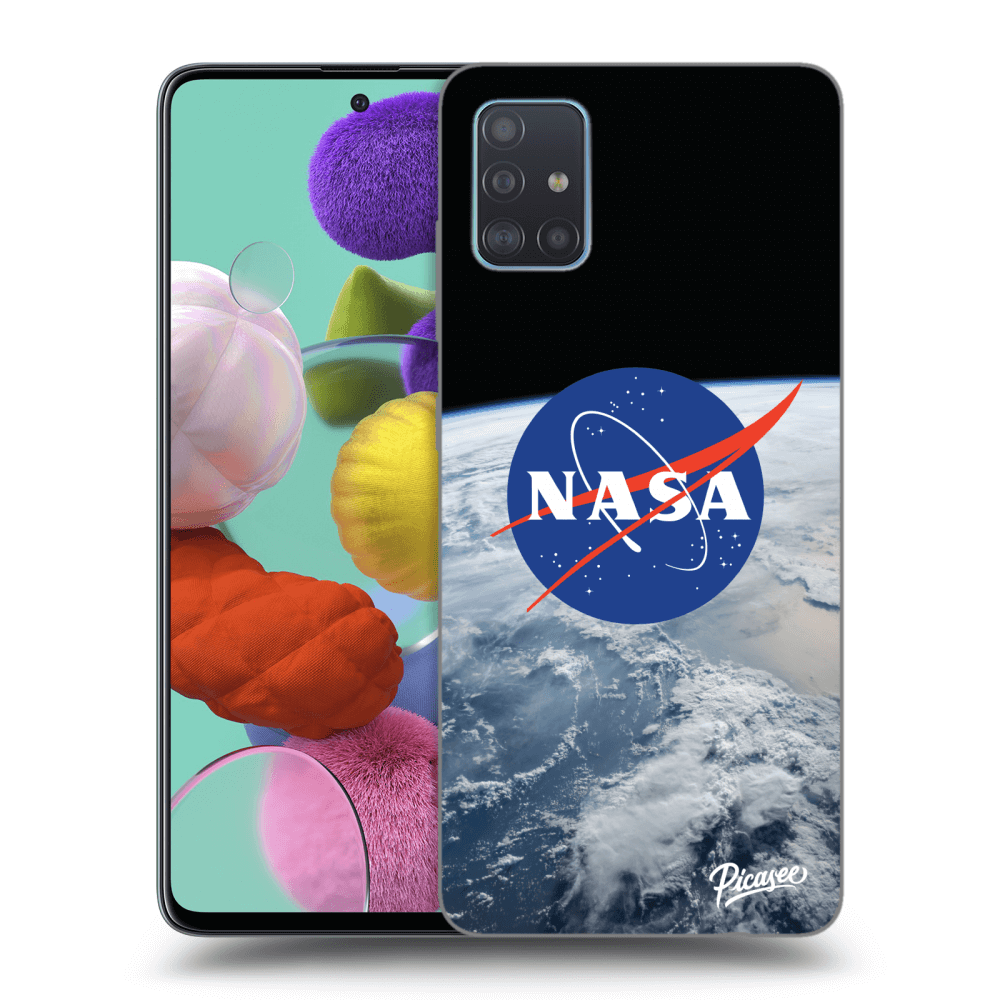 Samsung Galaxy A51 A515F Hülle - Schwarzes Silikon - Nasa Earth