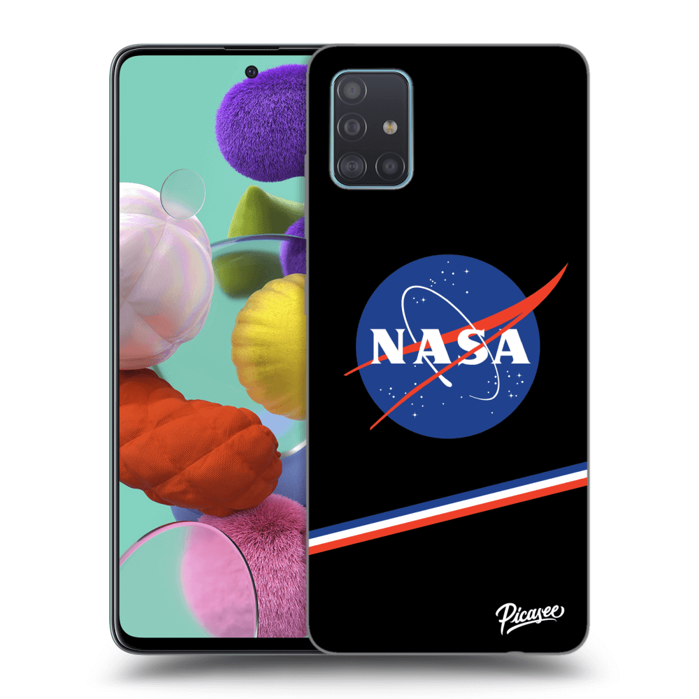 Samsung Galaxy A51 A515F Hülle - Schwarzes Silikon - NASA Original