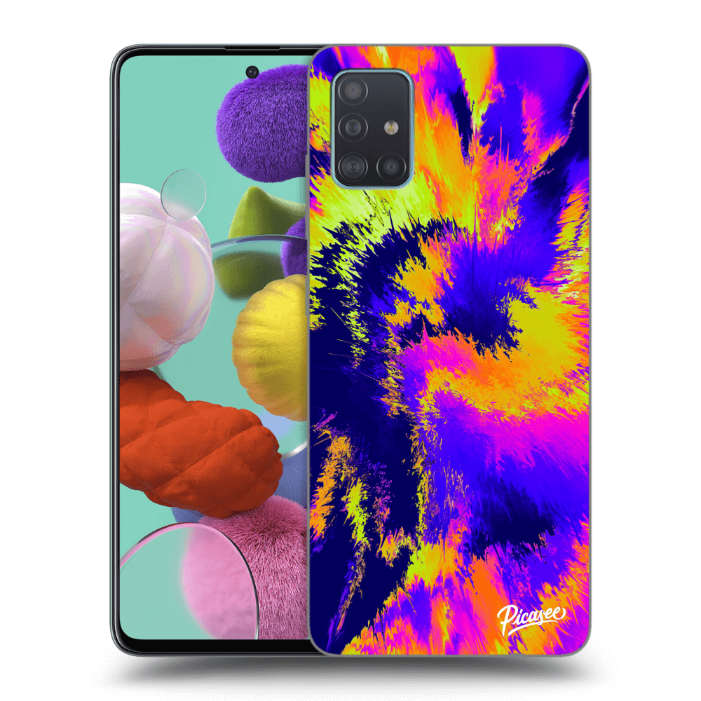 Samsung Galaxy A51 A515F Hülle - Schwarzes Silikon - Burn