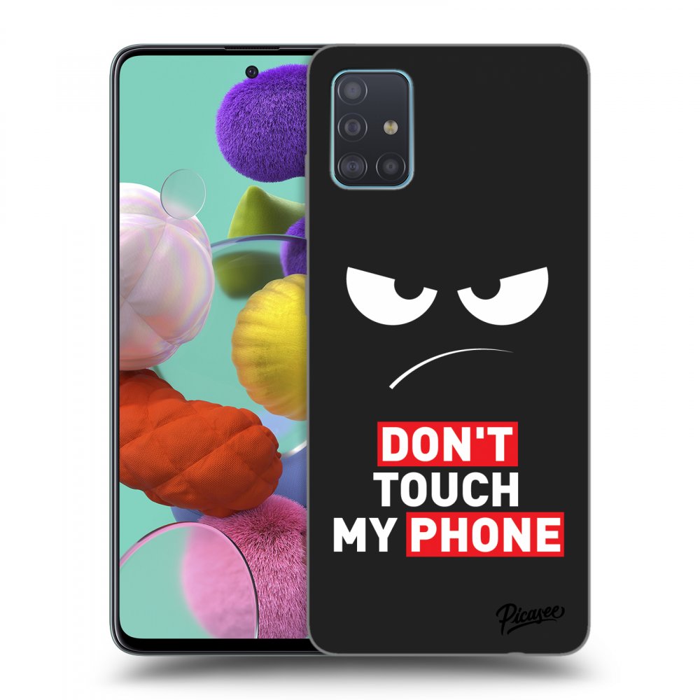 Samsung Galaxy A51 A515F Hülle - Schwarzes Silikon - Angry Eyes - Transparent