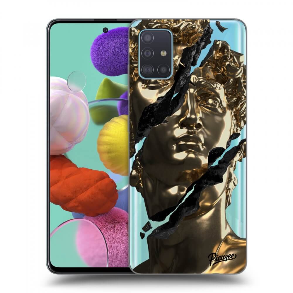 Samsung Galaxy A51 A515F Hülle - Transparentes Silikon - Golder