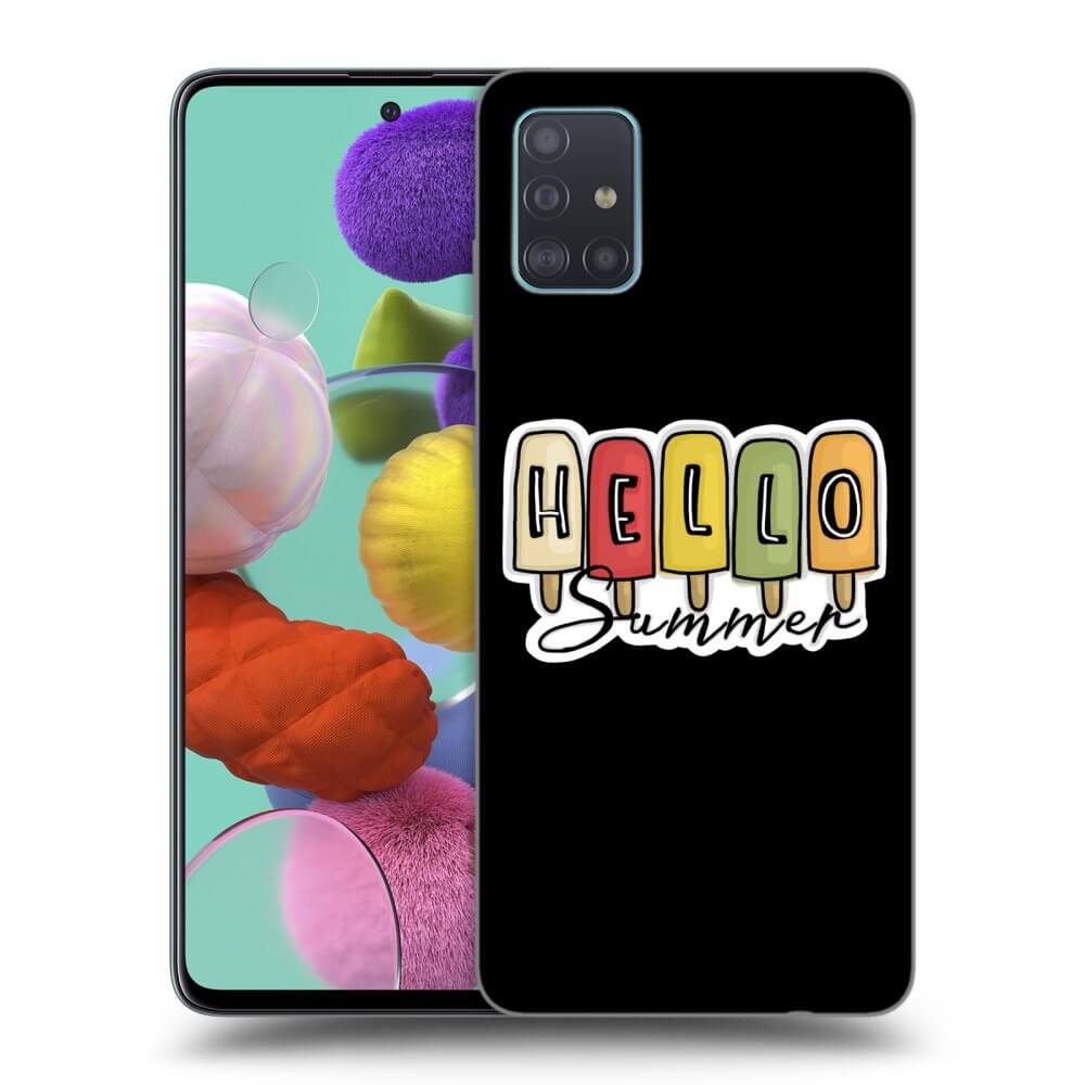 Samsung Galaxy A51 A515F Hülle - Schwarzes Silikon - Ice Cream