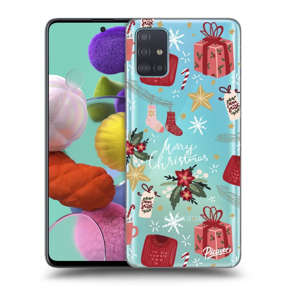 Samsung Galaxy A51 A515F Hülle - Transparentes Silikon - Christmas