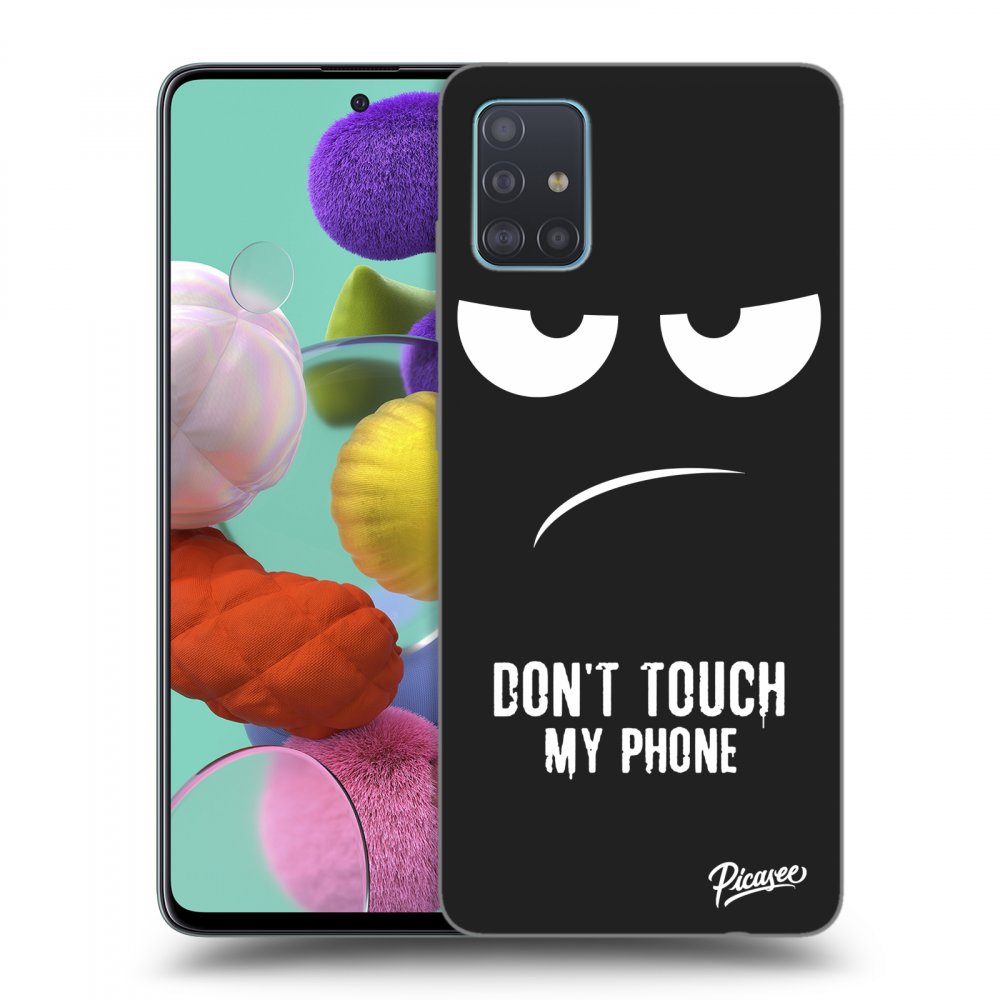 Samsung Galaxy A51 A515F Hülle - Schwarzes Silikon - Don't Touch My Phone