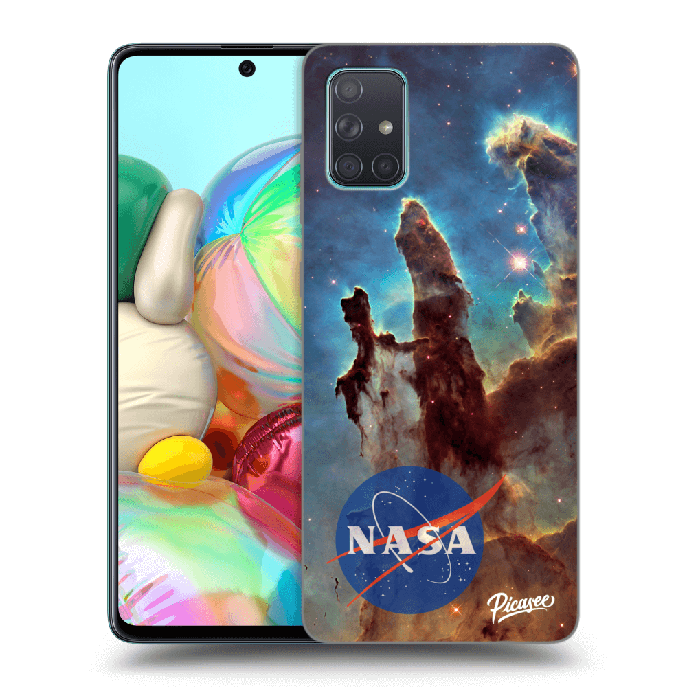 Samsung Galaxy A71 A715F Hülle - Transparentes Silikon - Eagle Nebula