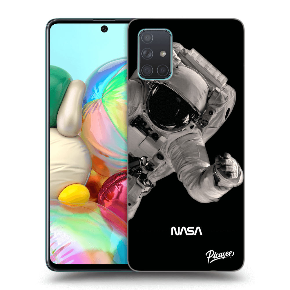 Samsung Galaxy A71 A715F Hülle - Transparentes Silikon - Astronaut Big