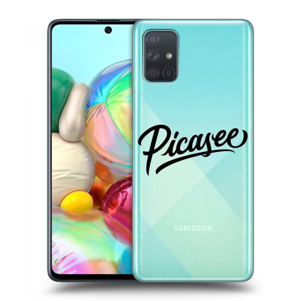 Samsung Galaxy A71 A715F Hülle - Transparentes Silikon - Picasee - Black