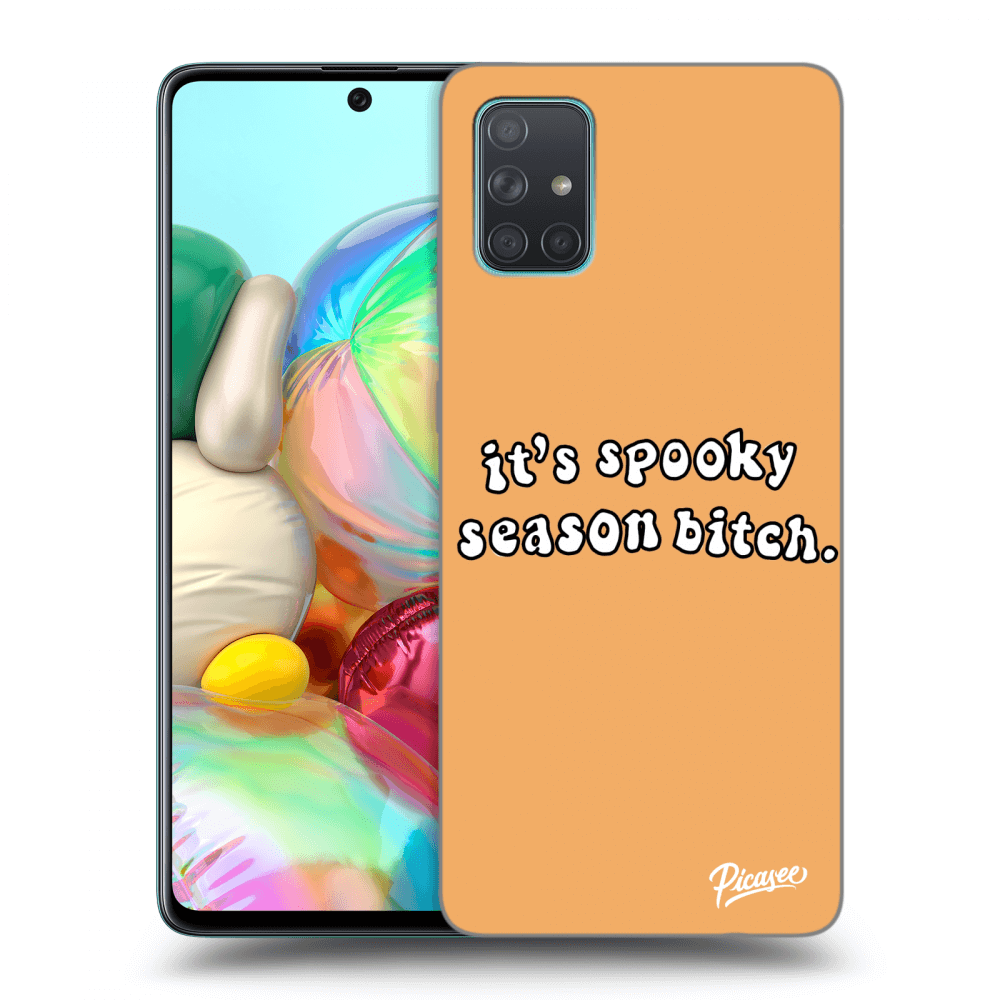 Samsung Galaxy A71 A715F Hülle - Schwarzes Silikon - Spooky Season