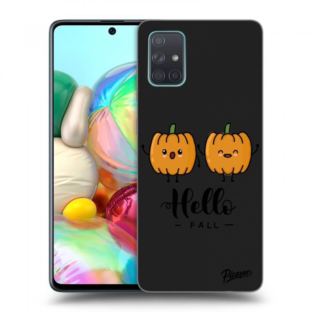 Samsung Galaxy A71 A715F Hülle - Schwarzes Silikon - Hallo Fall