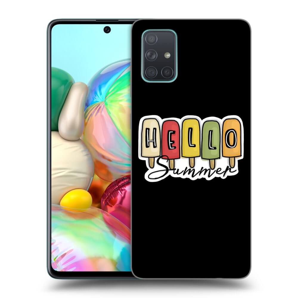 Samsung Galaxy A71 A715F Hülle - Schwarzes Silikon - Ice Cream