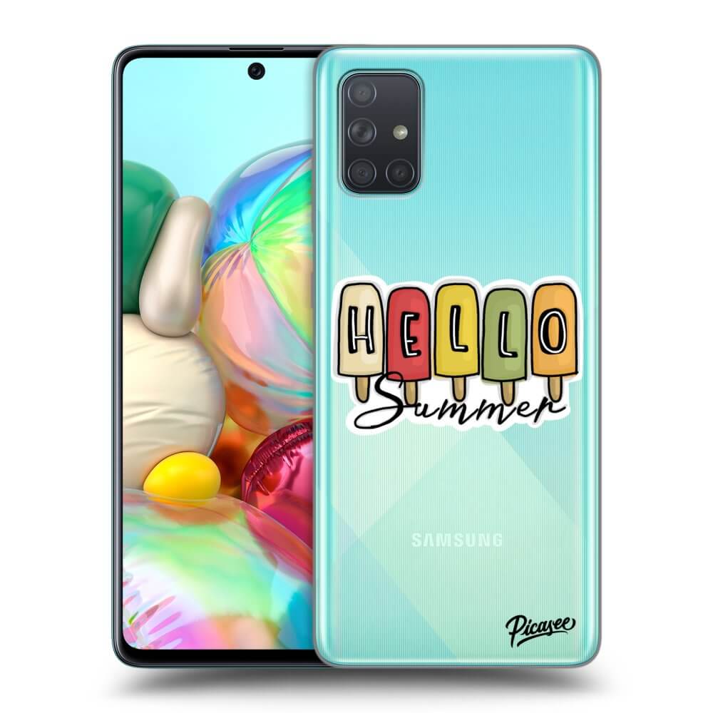 Samsung Galaxy A71 A715F Hülle - Transparentes Silikon - Ice Cream