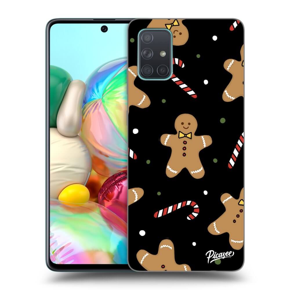 Samsung Galaxy A71 A715F Hülle - Schwarzes Silikon - Gingerbread