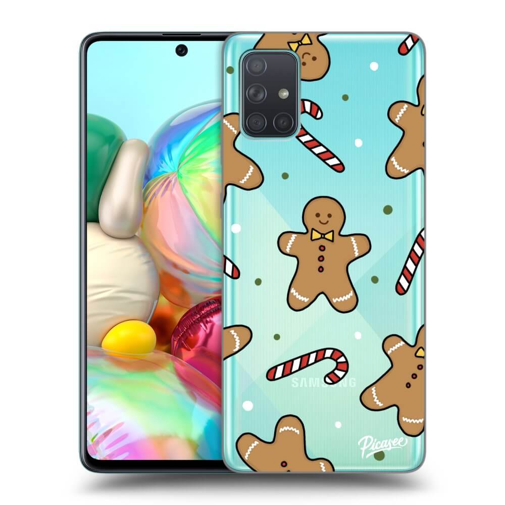 Samsung Galaxy A71 A715F Hülle - Transparentes Silikon - Gingerbread