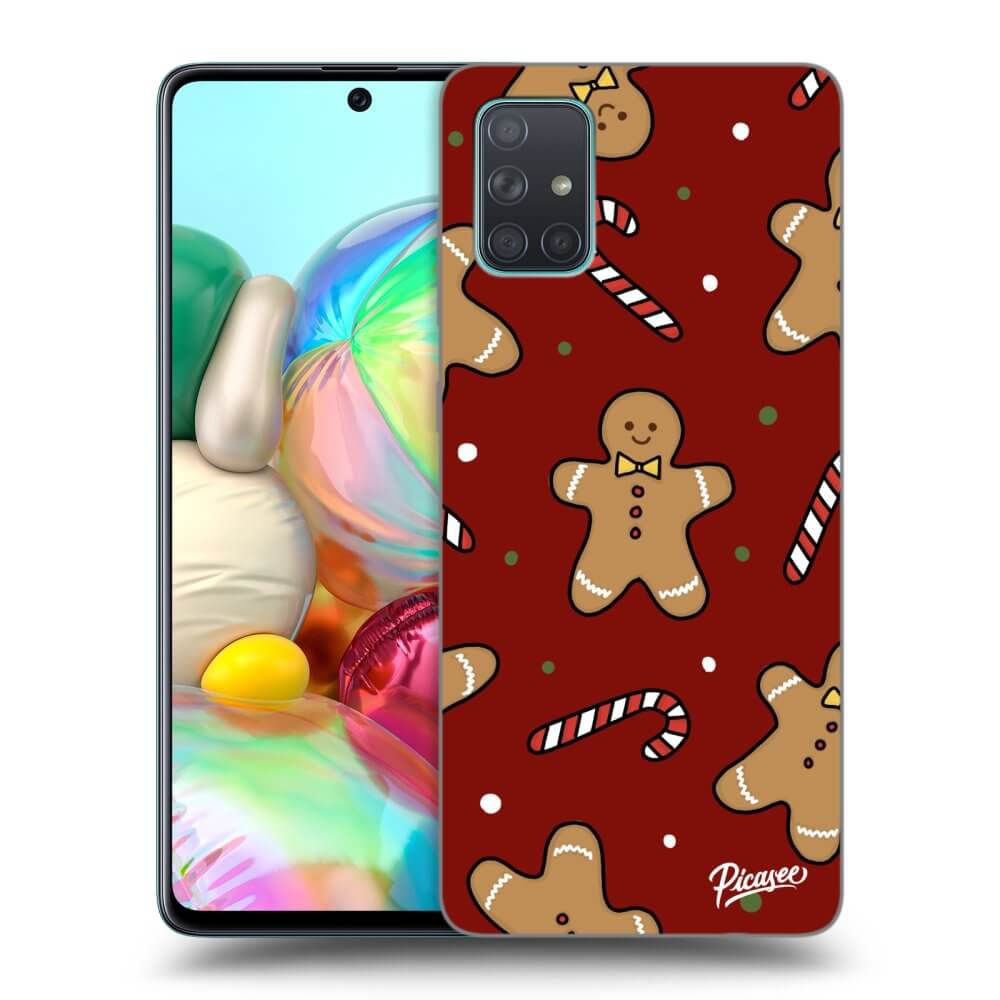 Samsung Galaxy A71 A715F Hülle - Schwarzes Silikon - Gingerbread 2